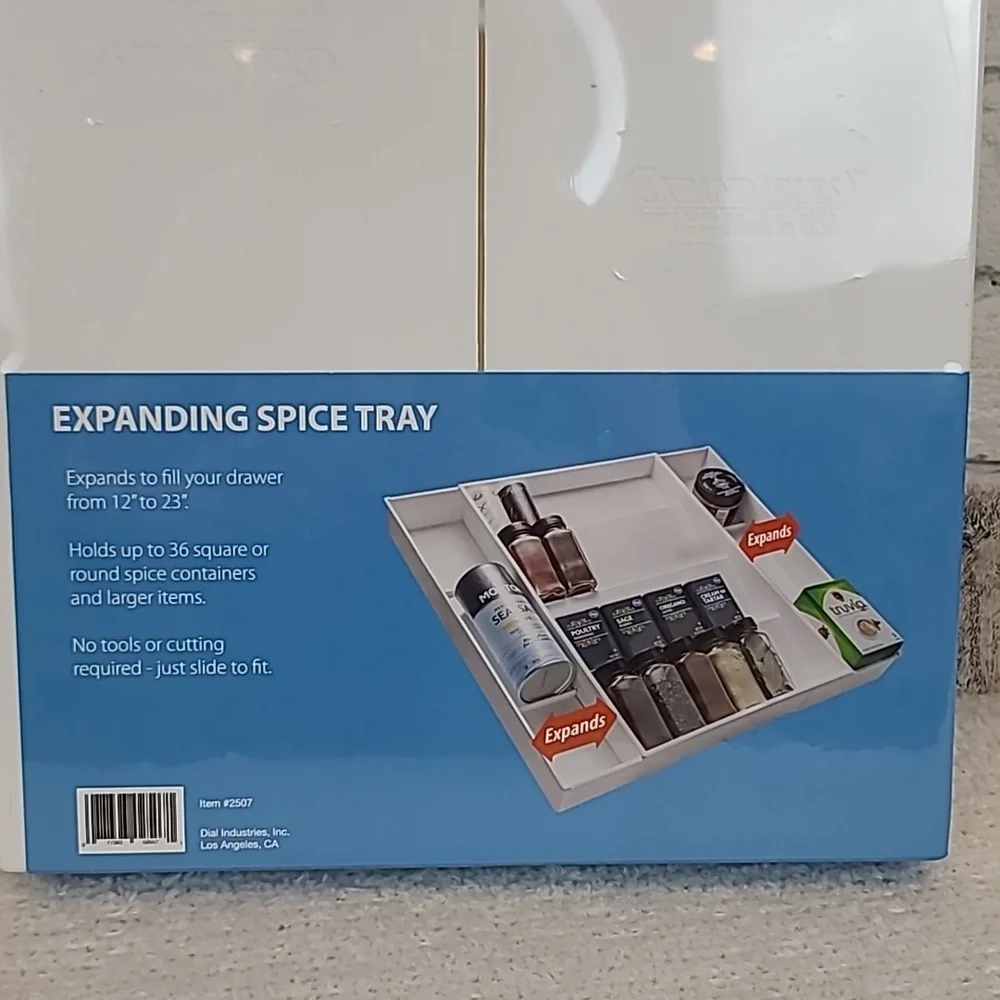 Expandable Kitchen Drawer Organizers Silverware Insert/Spice Organizer - NWT